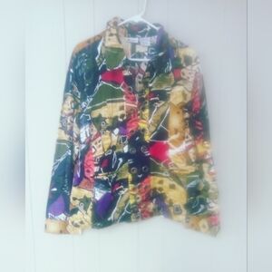 Women's Colorful Lightweight Jacket Size XL Bohemian Boho